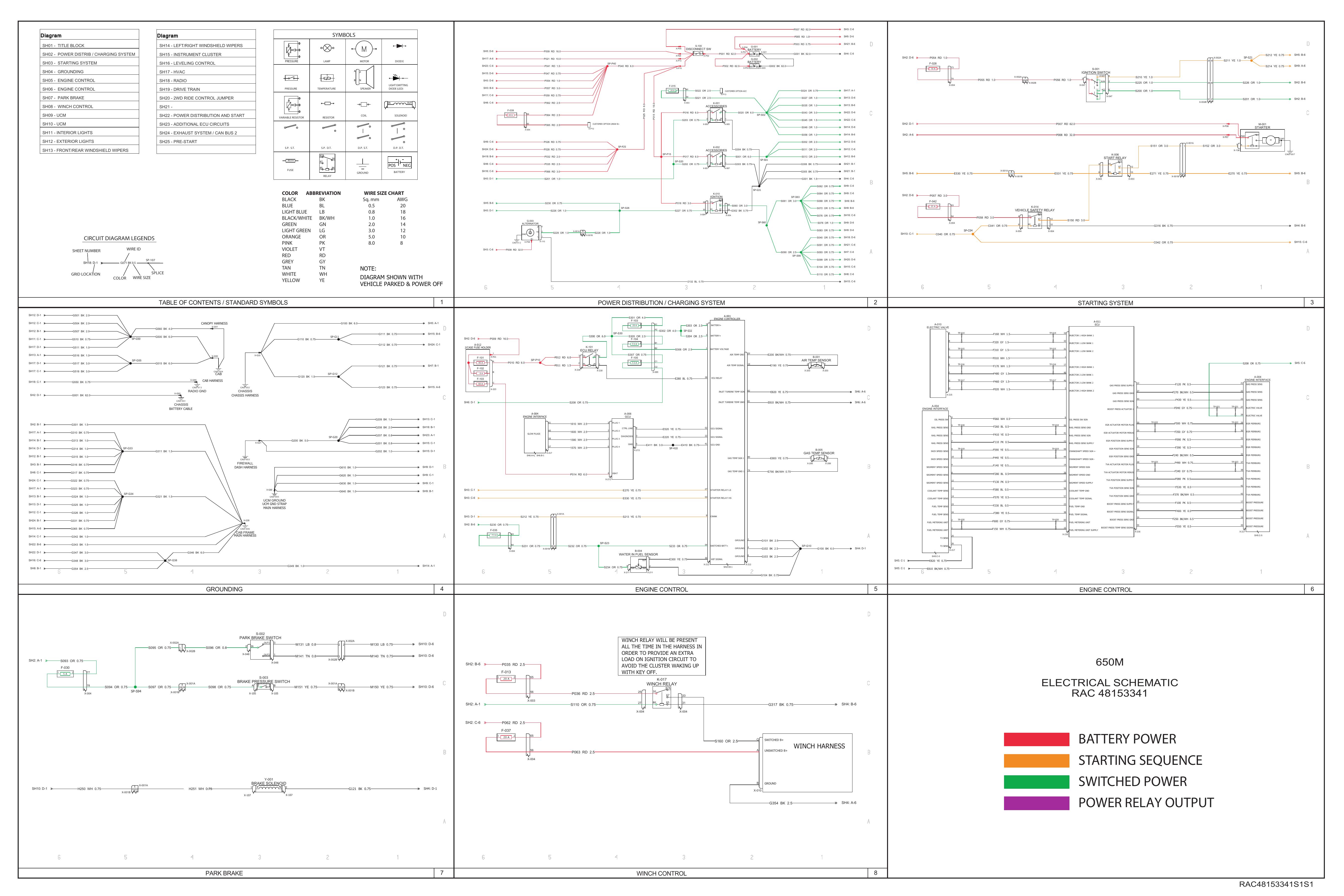 650M ELECTRICAL SCHEMATIC